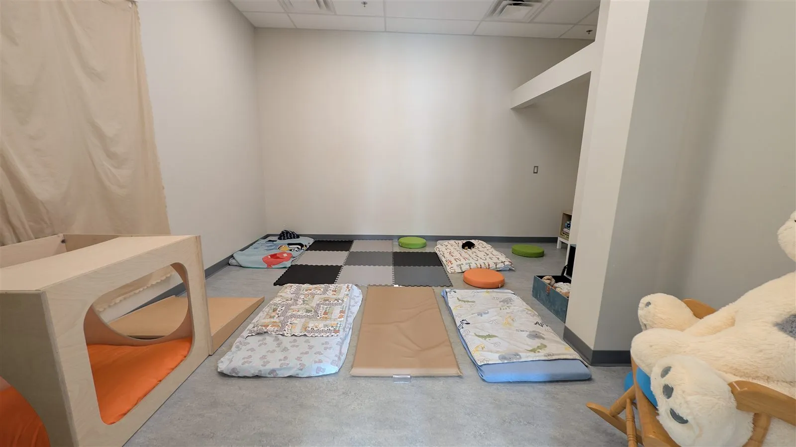 The nap room in the Caterpillar Room